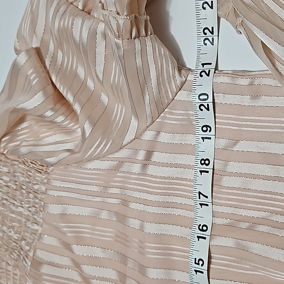 Angie Long Flare Layered Sleeves Pull Over Top Blouse Size L Pink #W-541 - Picture 12 of 13